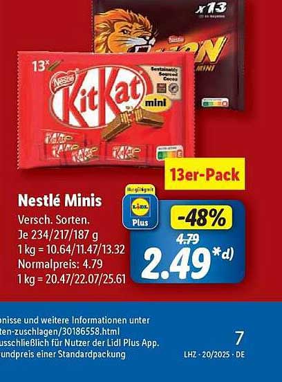 Nestlé Minis 13er-Pack - Genuss für jeden Moment