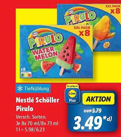 Nestlé Schöller Pirulo Eis am Stiel, verschiedene Sorten