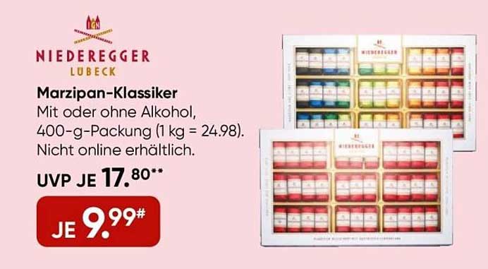 Niederegger Marzipan-Klassiker 400-g-Packung