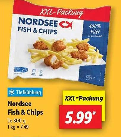 Nordsee Fish & Chips XXL-Packung 800 g