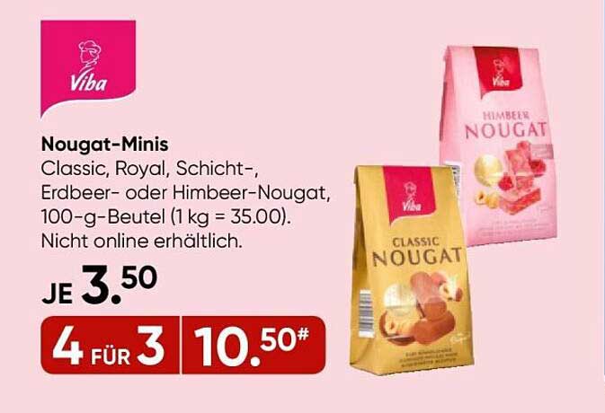 Nougat-Ministüten von Viba im Angebot