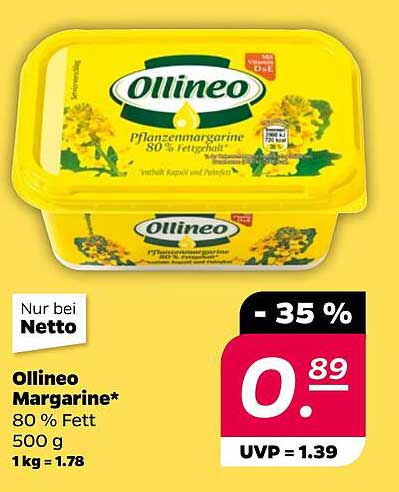 Ollineo Margarine 500 g - 35% Rabatt