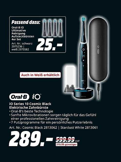 Oral-B iO Series 10 Cosmic Black Elektrische Zahnbürste