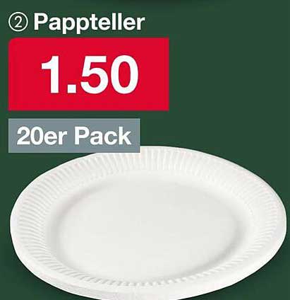 Pappteller 20er Pack