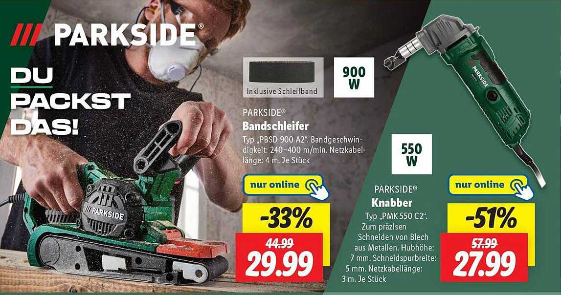 PARKSIDE® Bandschleifer, 900 W, Typ PBS 900 A2
