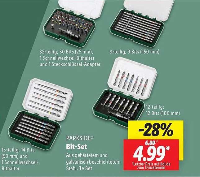 PARKSIDE® Bit-Set – 15-teilig