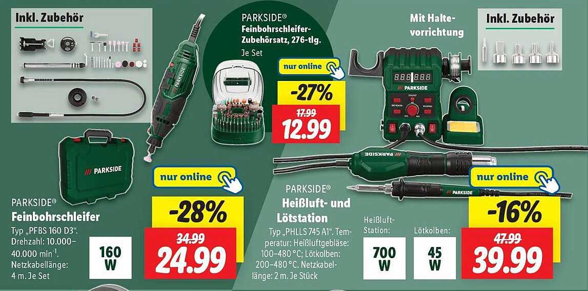 PARKSIDE® Feinbohrschleifer - Typ 'PFBS 160 D3'