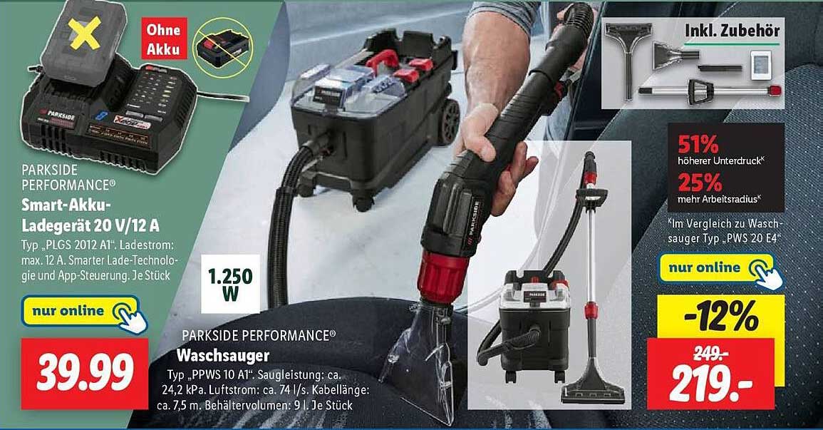PARKSIDE PERFORMANCE® Wasch sauger