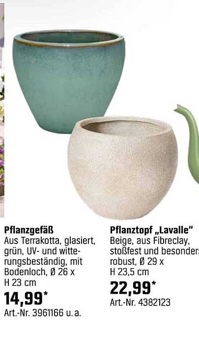 Pflanzgefäß aus Terrakotta und Pflanztopf "Lavalle"