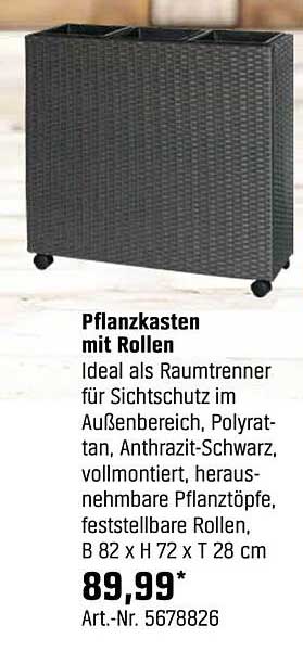 Pflanzkasten mit Rollen