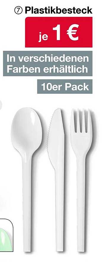 Plastikbesteck 10er Pack für nur 1 €