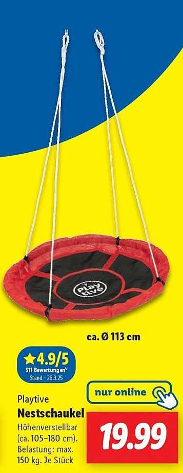 Playtive Nestschaukel - Höhe verstellbar