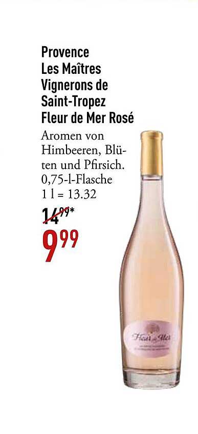 Provence Les Maîtres Vignerons de Saint-Tropez Fleur de Mer Rosé