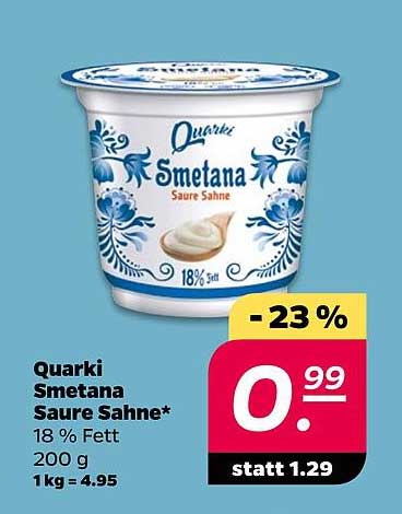 Quarki Smetana Saure Sahne 200 g - 18 % Fett