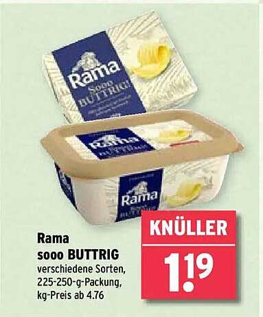 Rama soooo BUTTRIG - verschiedene Sorten, 225-250 g-Packung