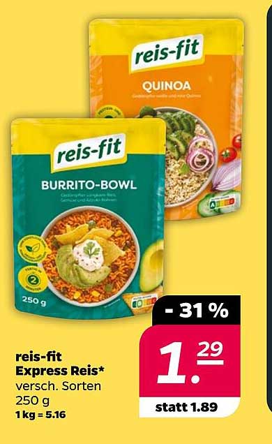 reis-fit Express Reis - verschiedene Sorten 250 g