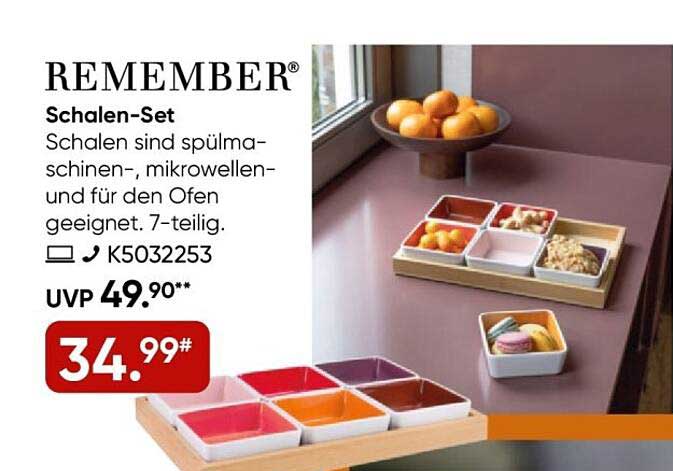 REMEMBER® Schalen-Set 7-teilig