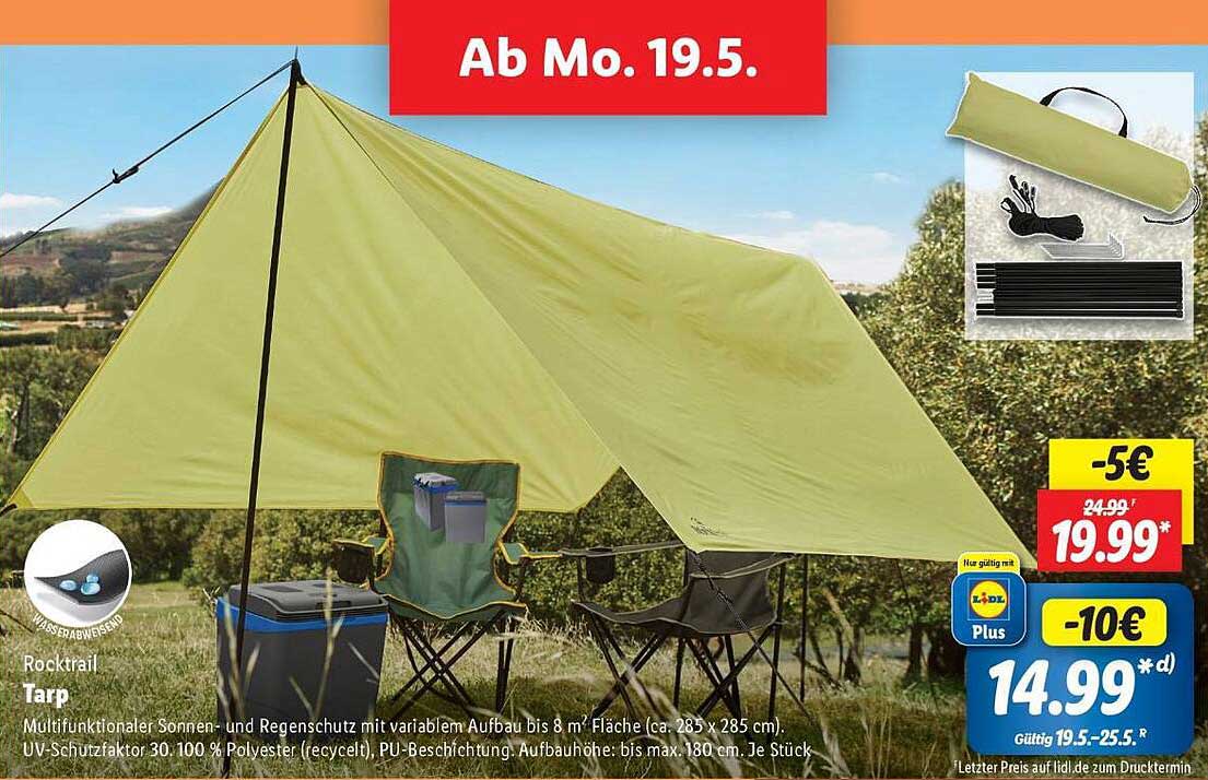 Rocktrail Tarp - Multifunktionaler Sonnen- und Regenschutz