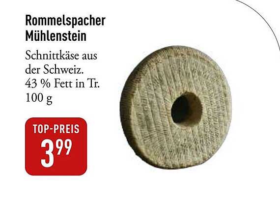 Rommelspacher Mühlenstein - Schnittkäse aus der Schweiz