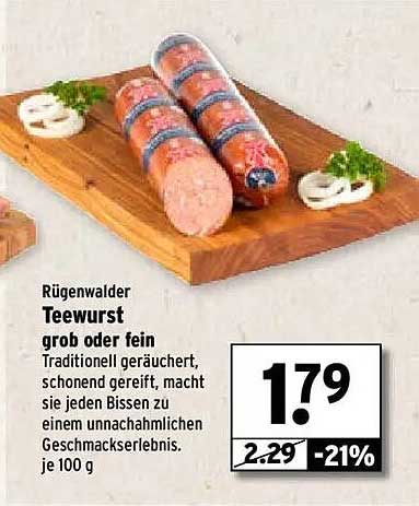 Rügenwalder Teewurst grob oder fein