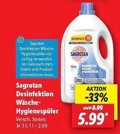 Sagrotan Desinfektion WäschHygienespüler 1L