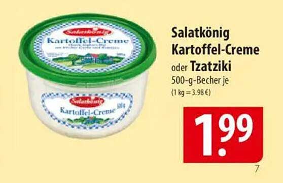 Salatkönig Kartoffel-Creme oder Tzatziki 500-g-Becher