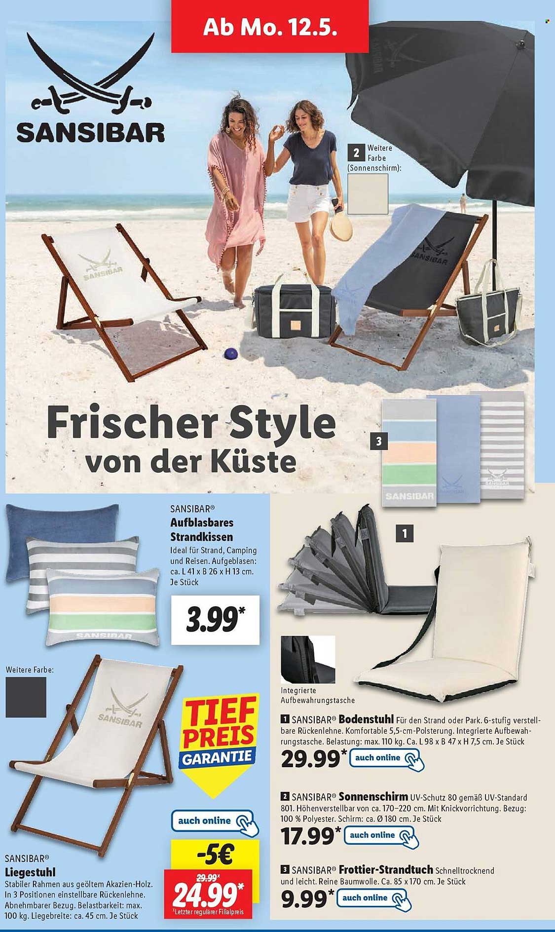 SANSIBAR Liegestuhl - Frischer Style von der Küste