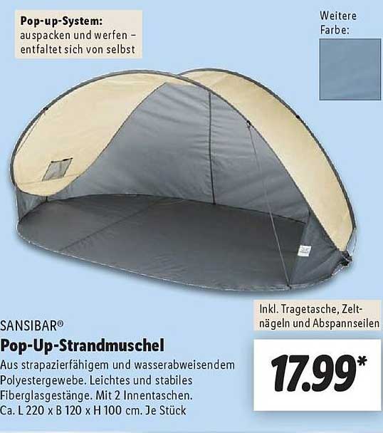 SANSIBAR® Pop-Up-Strandmuschel