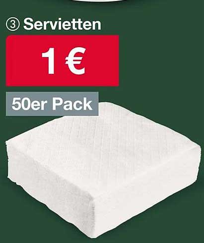 Servietten 50er Pack für nur 1 €