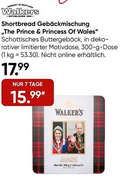 Shortbread Gebäckmischung "The Prince & Princess Of Wales"