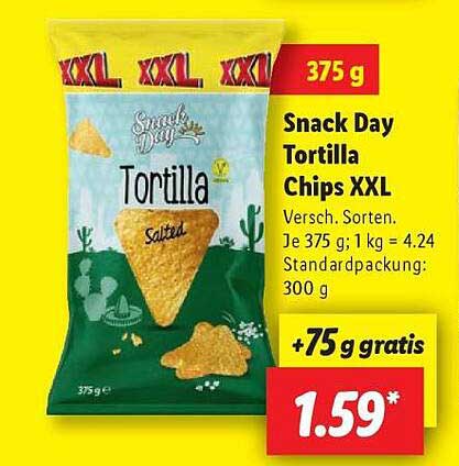 Snack Day Tortilla Chips XXL 375 g