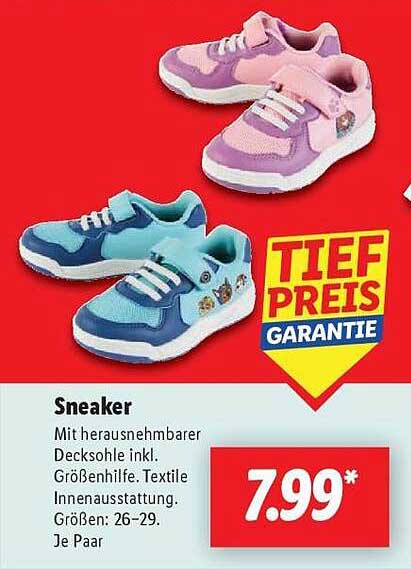 Sneaker mit herausnehmbarer Decksohle inkl. Größenhilfe