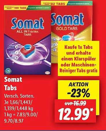 Somat Tabs – 82 Stück, Versch. Sorten