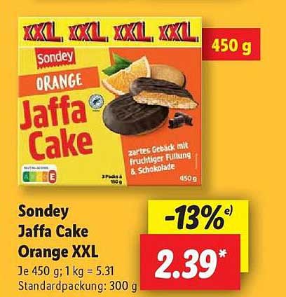 Sondey Jaffa Cake Orange XXL 450 g