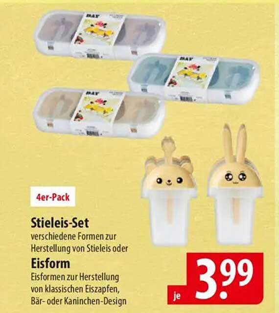 Stieleis-Set – 4er-Pack für kreative Eisliebhaber