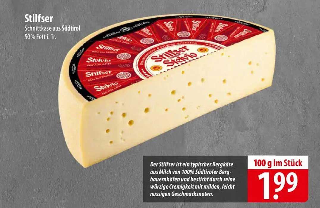 Stilfser Schnittkäse aus Südtirol