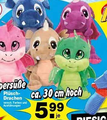 supersüße Plüsch-Drachen ca. 30 cm hoch