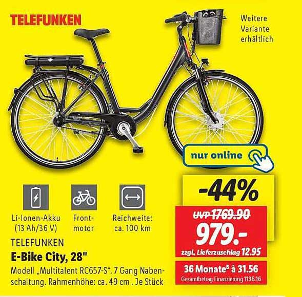 TELEFUNKEN E-Bike City, 28"