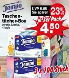 Tempo Taschentücher-Box, 3er Pack
