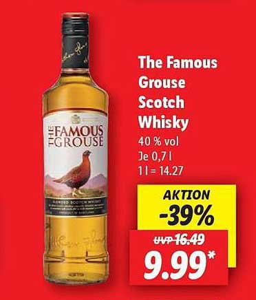The Famous Grouse Scotch Whisky 0,7 l - Aktion -39%