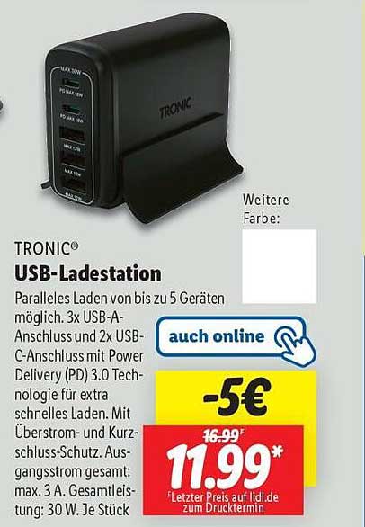 TRONIC® USB-Ladestation