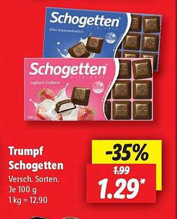 Trumpf Schogetten - Vielfältiger Schokoladengenuss