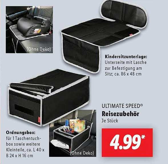 ULTIMATE SPEED® Reise Zubehör - Kindersitzunterlage & Ordnungsbox