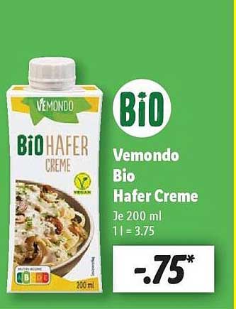 Vemondo Bio Hafer Creme 200 ml