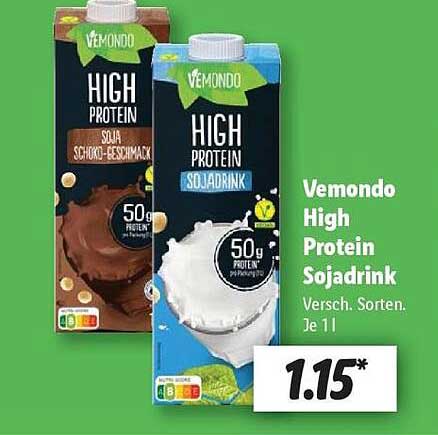 Vemondo High Protein Sojadrink - Verschiedene Sorten