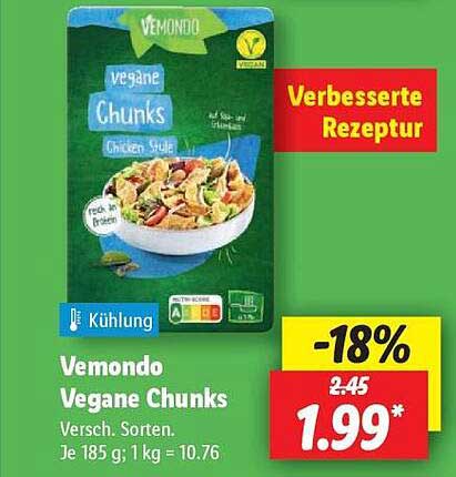 Vemondo Vegane Chunks – Chicken Style