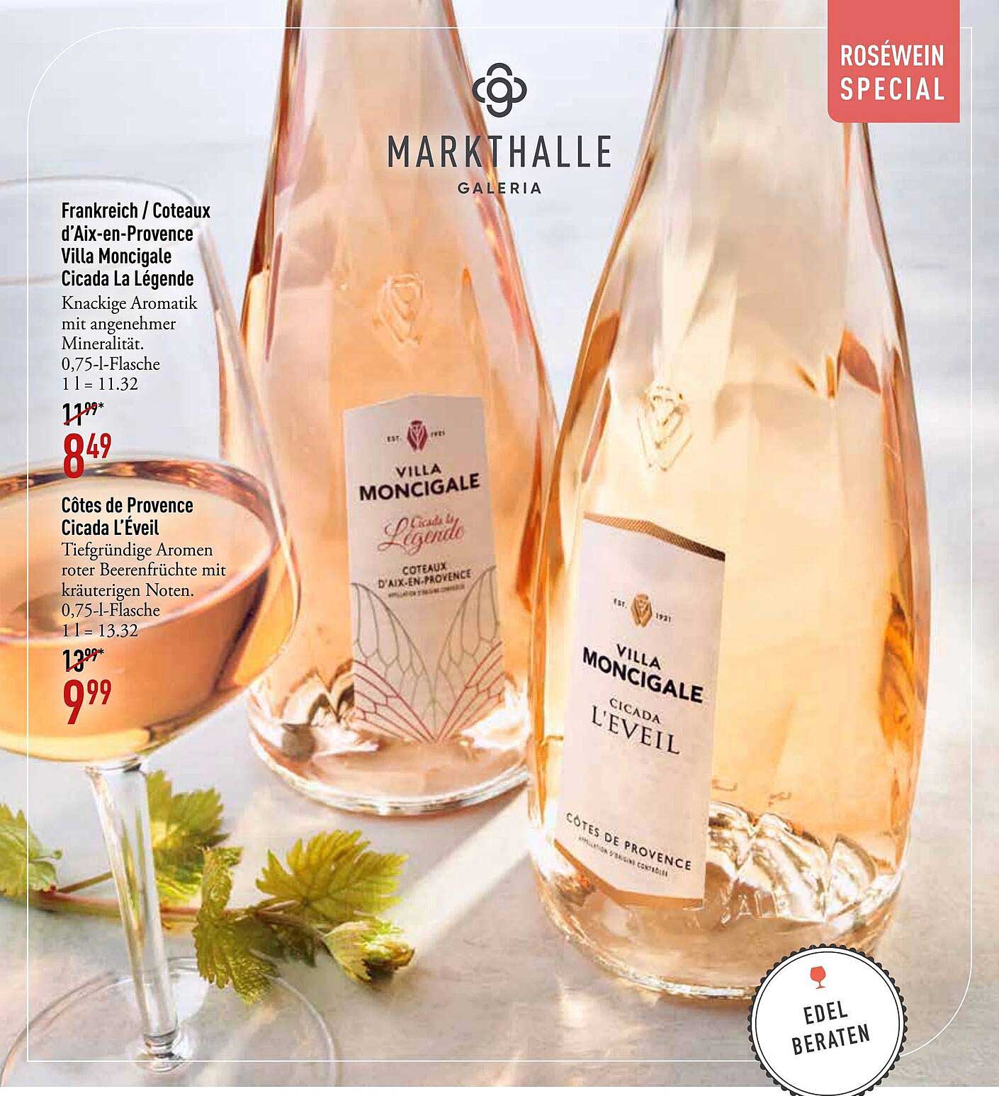 Villa Moncigale Cicada La Légende & Cicada L'Éveil Roséwein