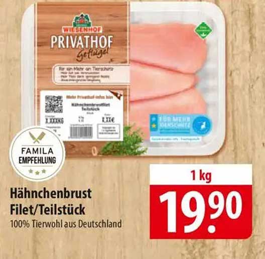 Wiesenhof PrivatHof Hähnchenbrust Filet/Teilstück