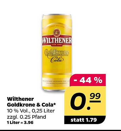 Wilthener Goldkrone & Cola 0,25 Liter