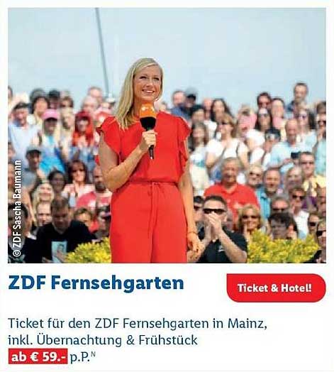 ZDF Fernsehgarten - Ticket & Hotel